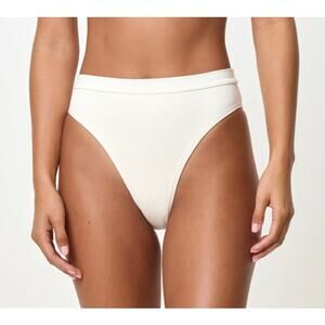 L*SPACE Frenchi Bikini Bottom in Cream Size Large